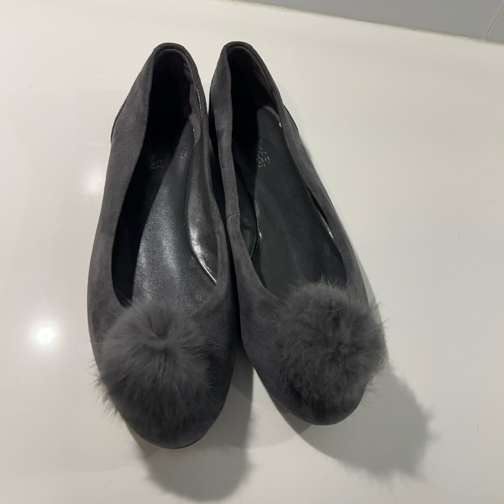 MICHAEL Michael Kors Gray Flats with Pom Pom